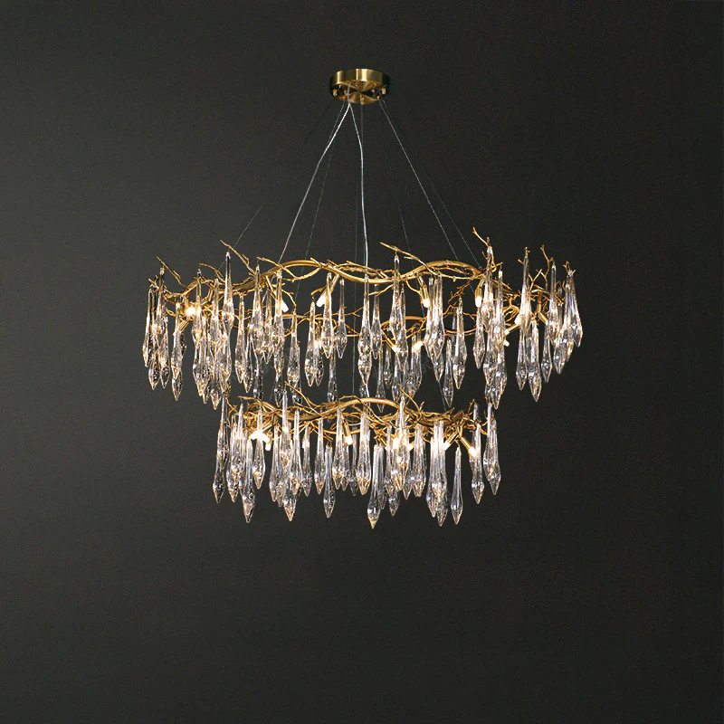 WOMO Round Raindrop Crystal Chandelier-WM3048 - Image 11