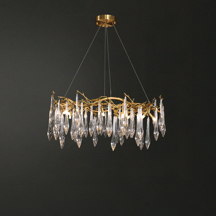 WOMO Round Raindrop Crystal Chandelier-WM3048 - Image 8