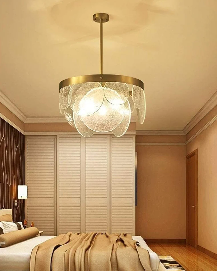 WOMO Round Textured/Seeded Glass Chandelier-WM2741 - Image 10