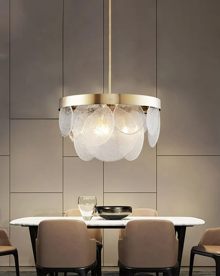 WOMO Round Textured/Seeded Glass Chandelier-WM2741 - Image 12