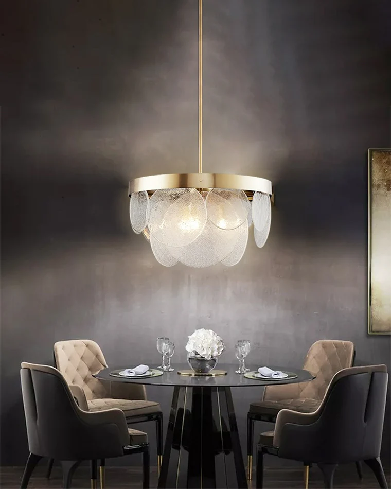 WOMO Round Textured/Seeded Glass Chandelier-WM2741 - Image 13