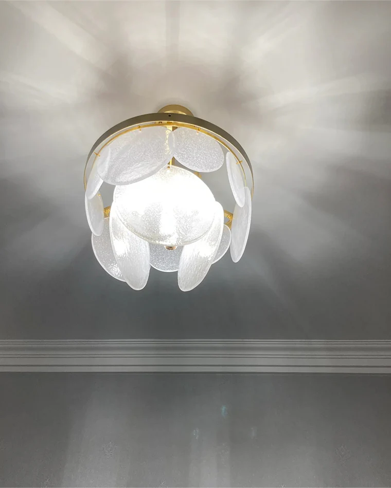 WOMO Round Textured/Seeded Glass Chandelier-WM2741 - Image 15