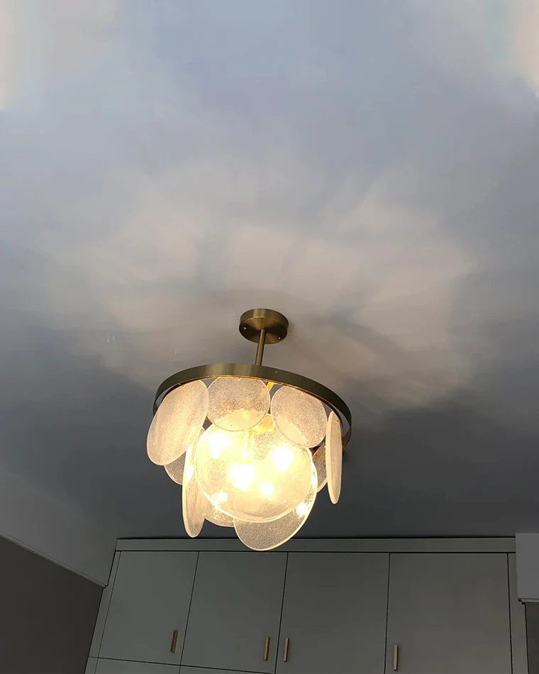 WOMO Round Textured/Seeded Glass Chandelier-WM2741 - Image 16