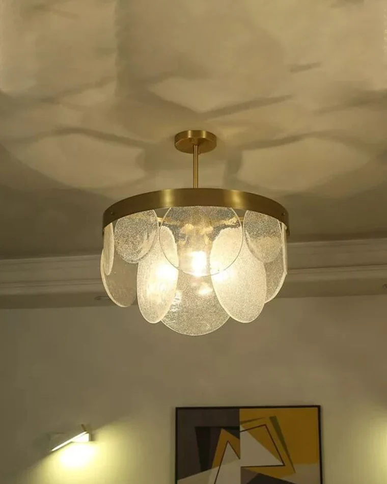 WOMO Round Textured/Seeded Glass Chandelier-WM2741 - Image 17
