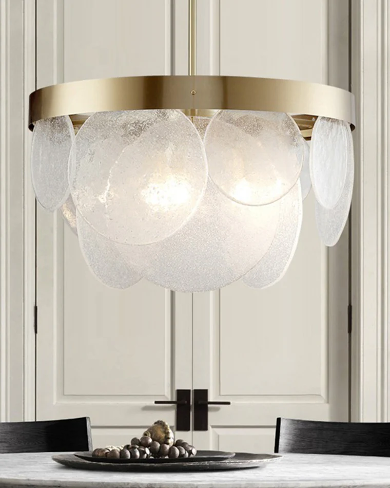 WOMO Round Textured/Seeded Glass Chandelier-WM2741 - Image 18