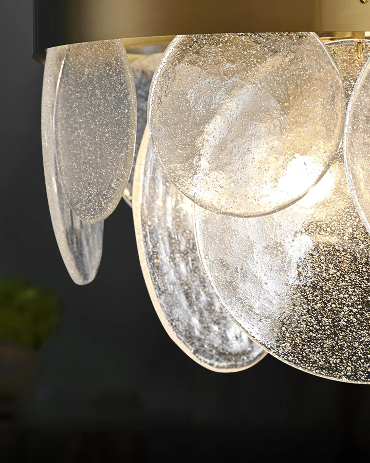 WOMO Round Textured/Seeded Glass Chandelier-WM2741 - Image 22