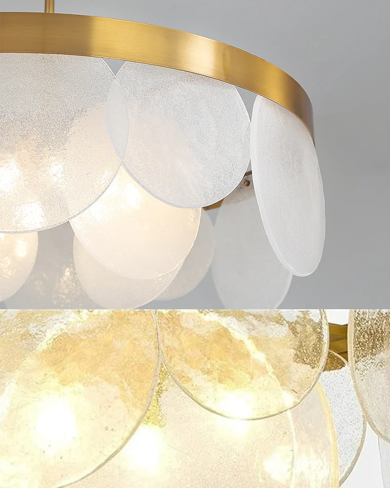 WOMO Round Textured/Seeded Glass Chandelier-WM2741 - Image 25