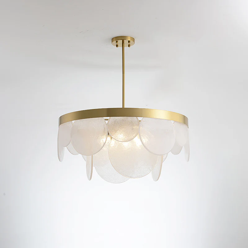 WOMO Round Textured/Seeded Glass Chandelier-WM2741 - Image 26