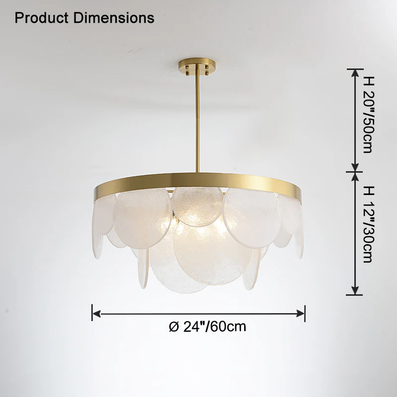 WOMO Round Textured/Seeded Glass Chandelier-WM2741 - Image 27