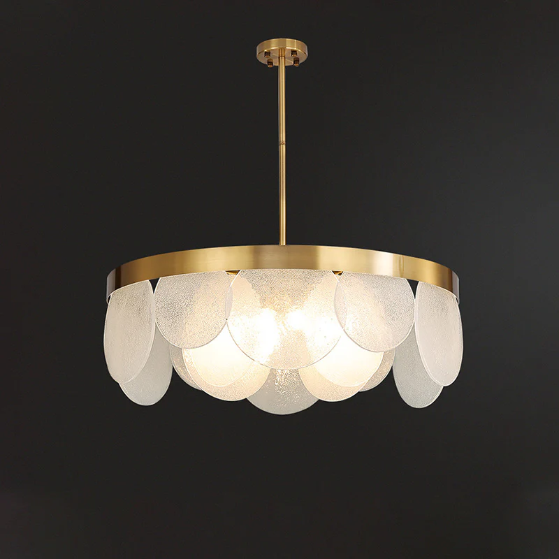 WOMO Round Textured/Seeded Glass Chandelier-WM2741 - Image 28