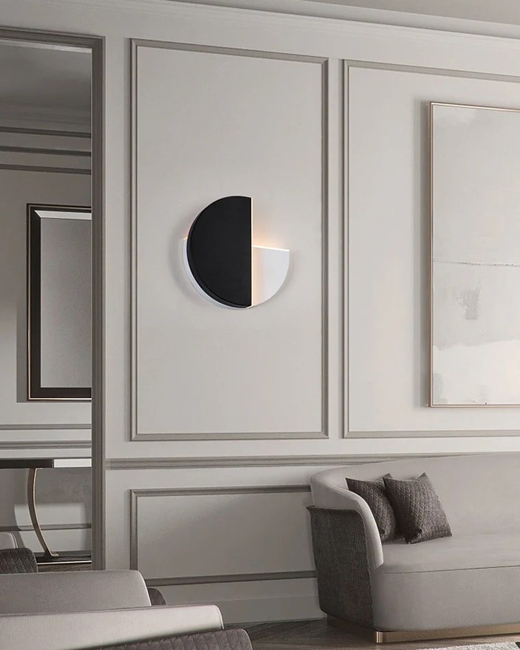 WOMO Adjustable Black & White Round Disc Wall Lamps-WM6071 - Image 11