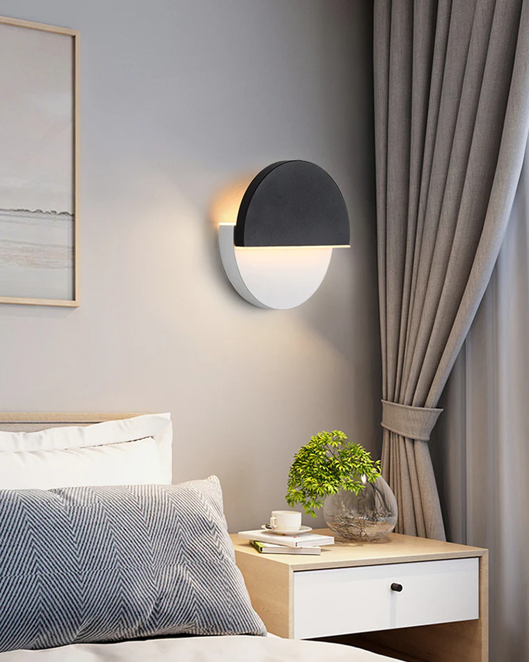 WOMO Adjustable Black & White Round Disc Wall Lamps-WM6071 - Image 12