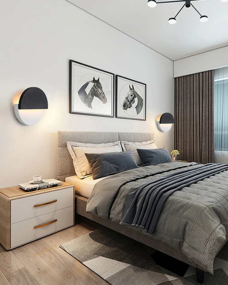 WOMO Adjustable Black & White Round Disc Wall Lamps-WM6071 - Image 15