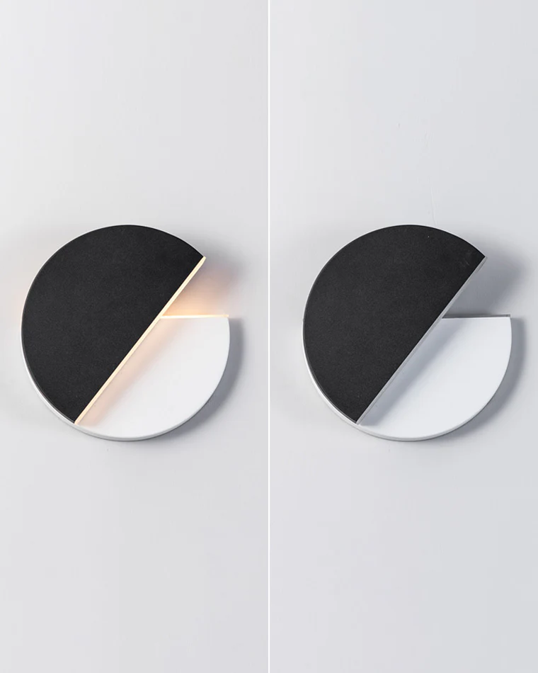 WOMO Adjustable Black & White Round Disc Wall Lamps-WM6071 - Image 35