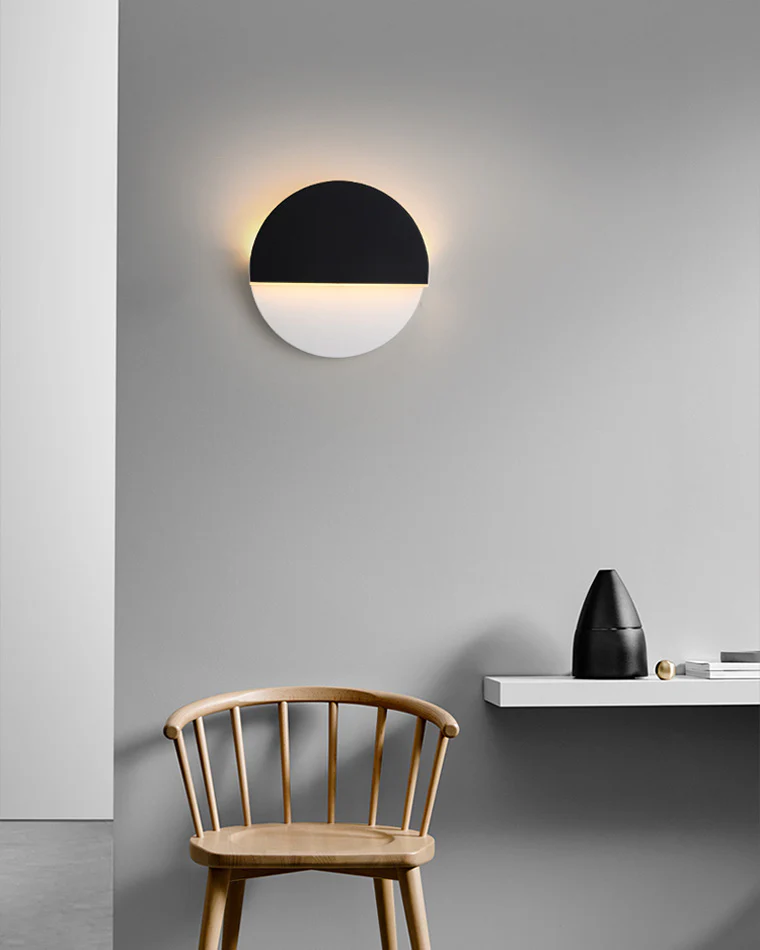 WOMO Adjustable Black & White Round Disc Wall Lamps-WM6071 - Image 8