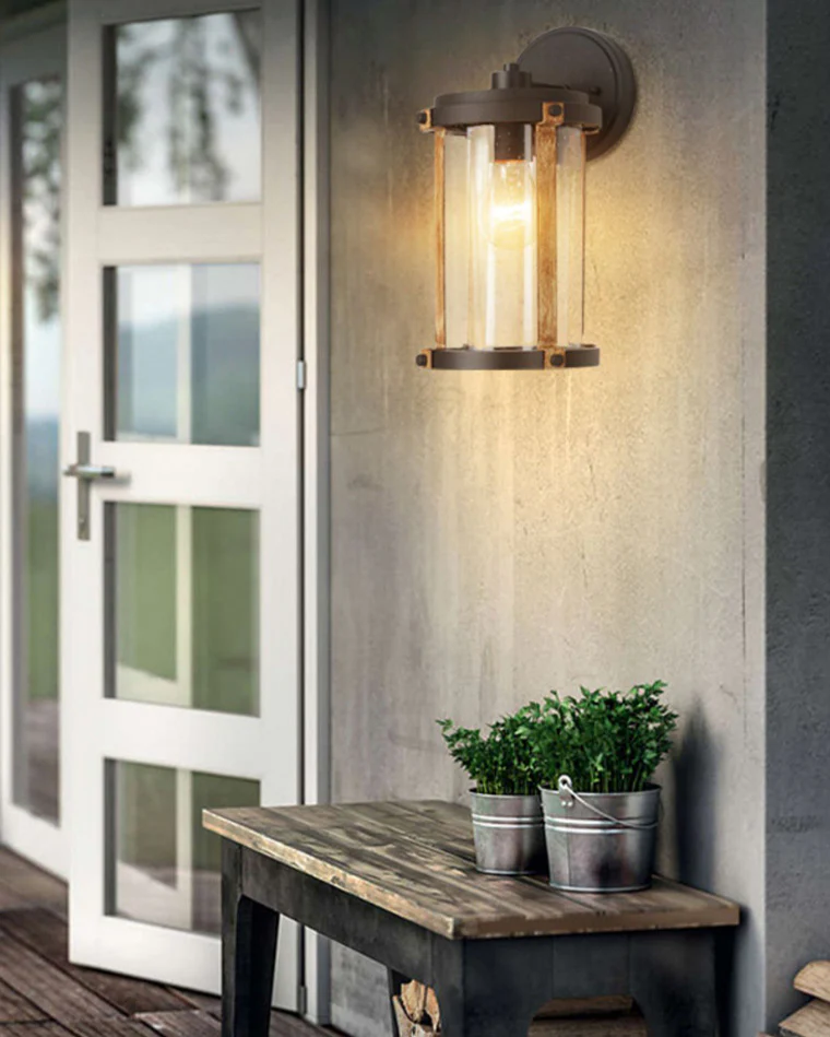 WOMO Rustic Seeded Glass Outdoor Sconce-WM9146 - Image 4