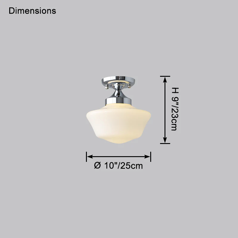 WOMO Schoolhouse Glass Ceiling Light-WM1147 - Image 12