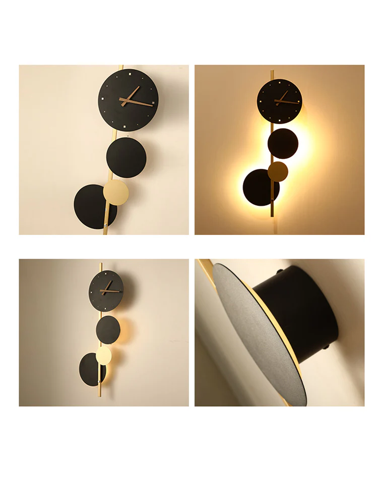 WOMO Sculptural Wall Clock with Led Light-WM6087 - Image 10