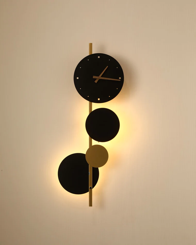 WOMO Sculptural Wall Clock with Led Light-WM6087 - Image 12