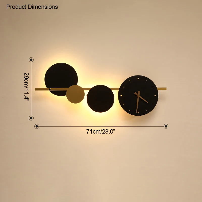 WOMO Sculptural Wall Clock with Led Light-WM6087 - Image 18