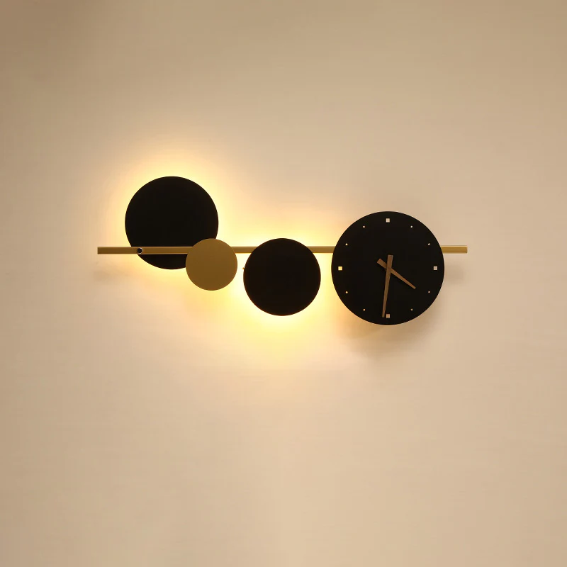 WOMO Sculptural Wall Clock with Led Light-WM6087 - Image 19