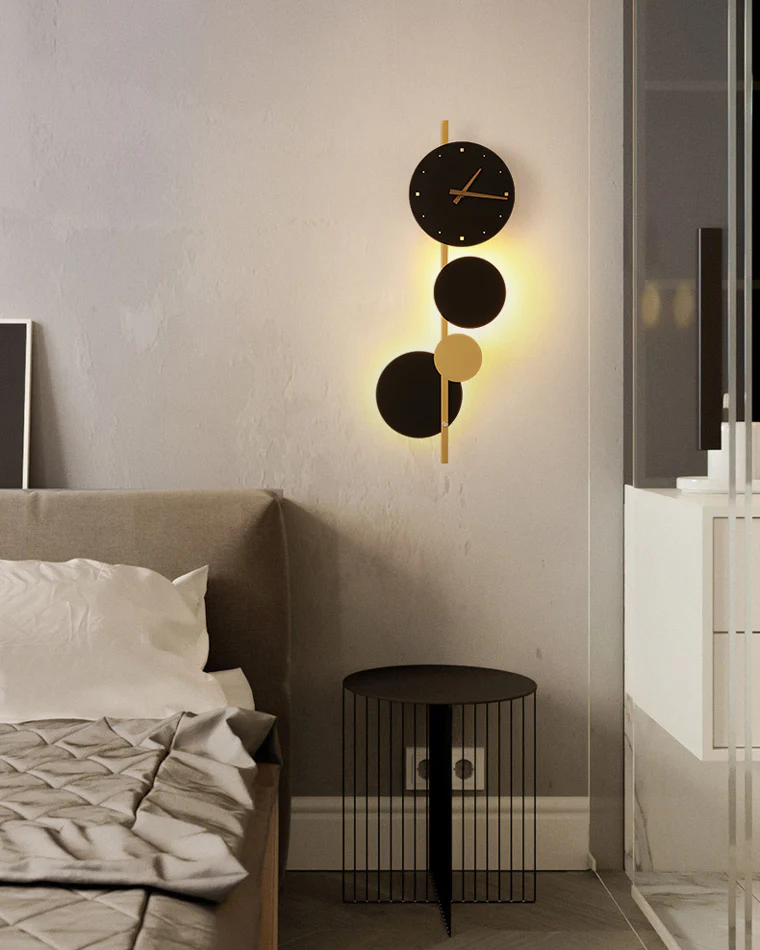 WOMO Sculptural Wall Clock with Led Light-WM6087 - Image 3