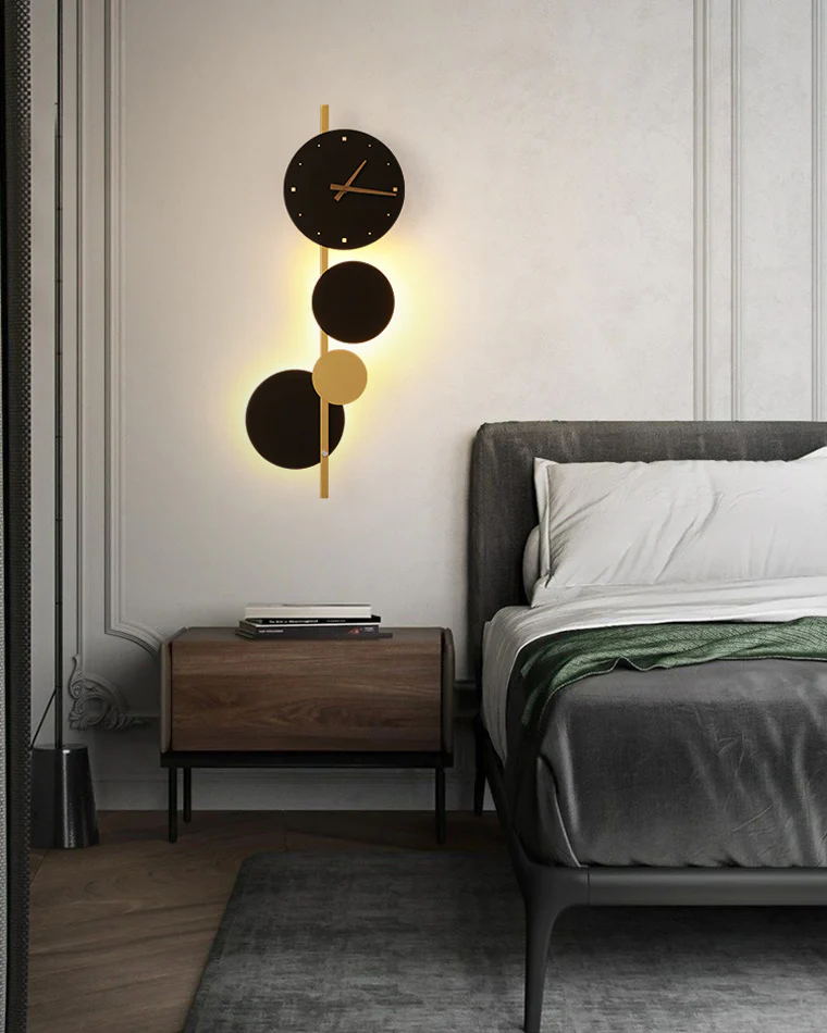 WOMO Sculptural Wall Clock with Led Light-WM6087 - Image 4