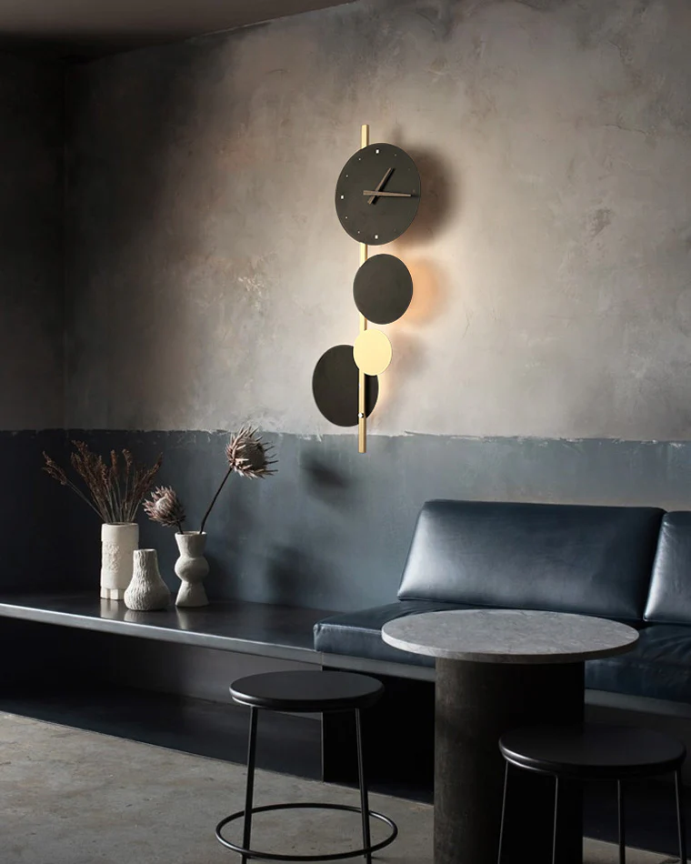 WOMO Sculptural Wall Clock with Led Light-WM6087 - Image 9