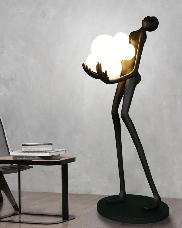 WOMO Sculptural Glass Globe Floor Lamp-WM7083 - Image 11