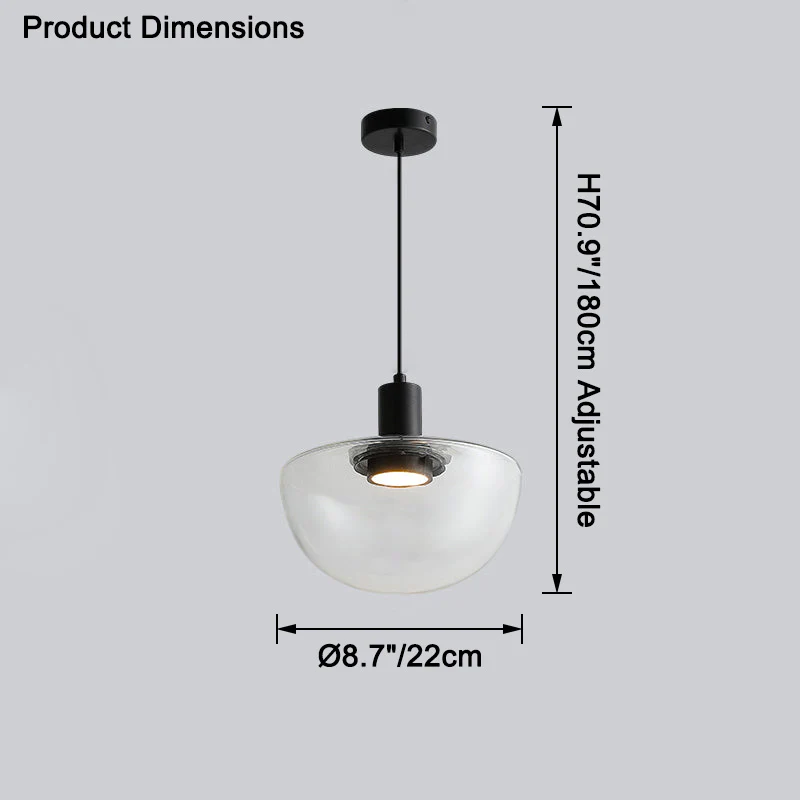 WOMO Semi-Sphere Glass Pendant Light-WM2567 - Image 11