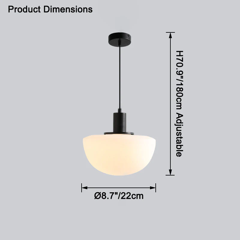 WOMO Semi-Sphere Glass Pendant Light-WM2567 - Image 13