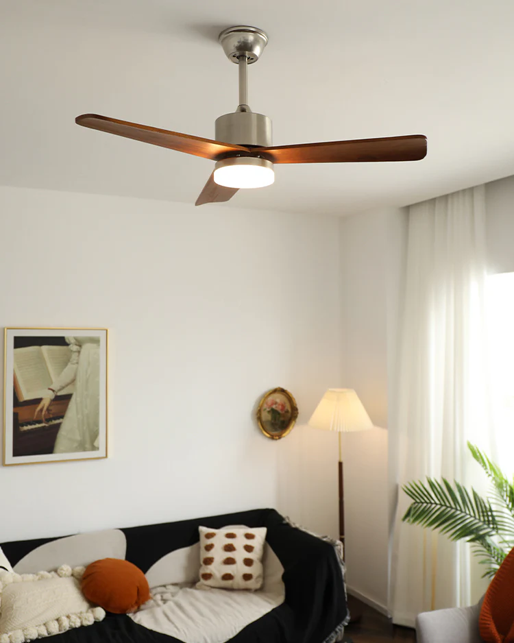 WOMO Silver and Walnut Ceiling Fan Lamp - WM5149 - Image 22