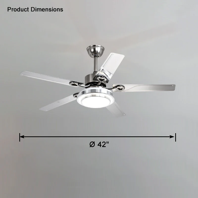 WOMO Slimline Stainless Steel Ceiling Fan Lamp-WM5112 - Image 10