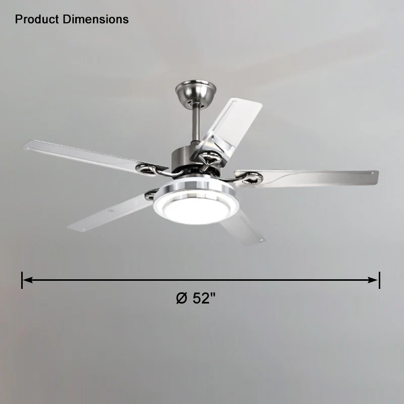 WOMO Slimline Stainless Steel Ceiling Fan Lamp-WM5112 - Image 14
