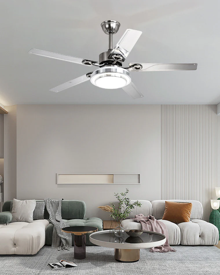 WOMO Slimline Stainless Steel Ceiling Fan Lamp-WM5112 - Image 6