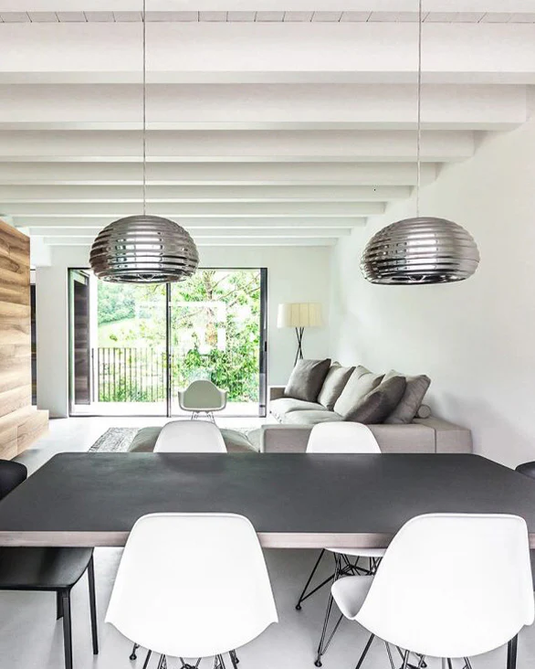 WOMO Silver Fluted Dome Pendant Light-WM2660 - Image 4