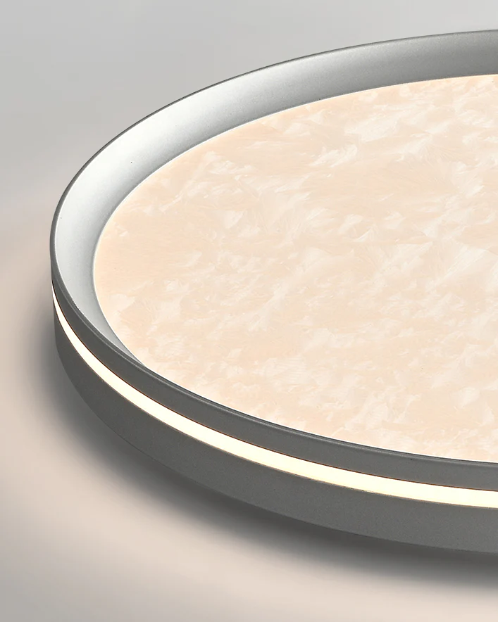 WOMO Silver Round Flush Mount Ceiling Light-WM1224 - Image 8