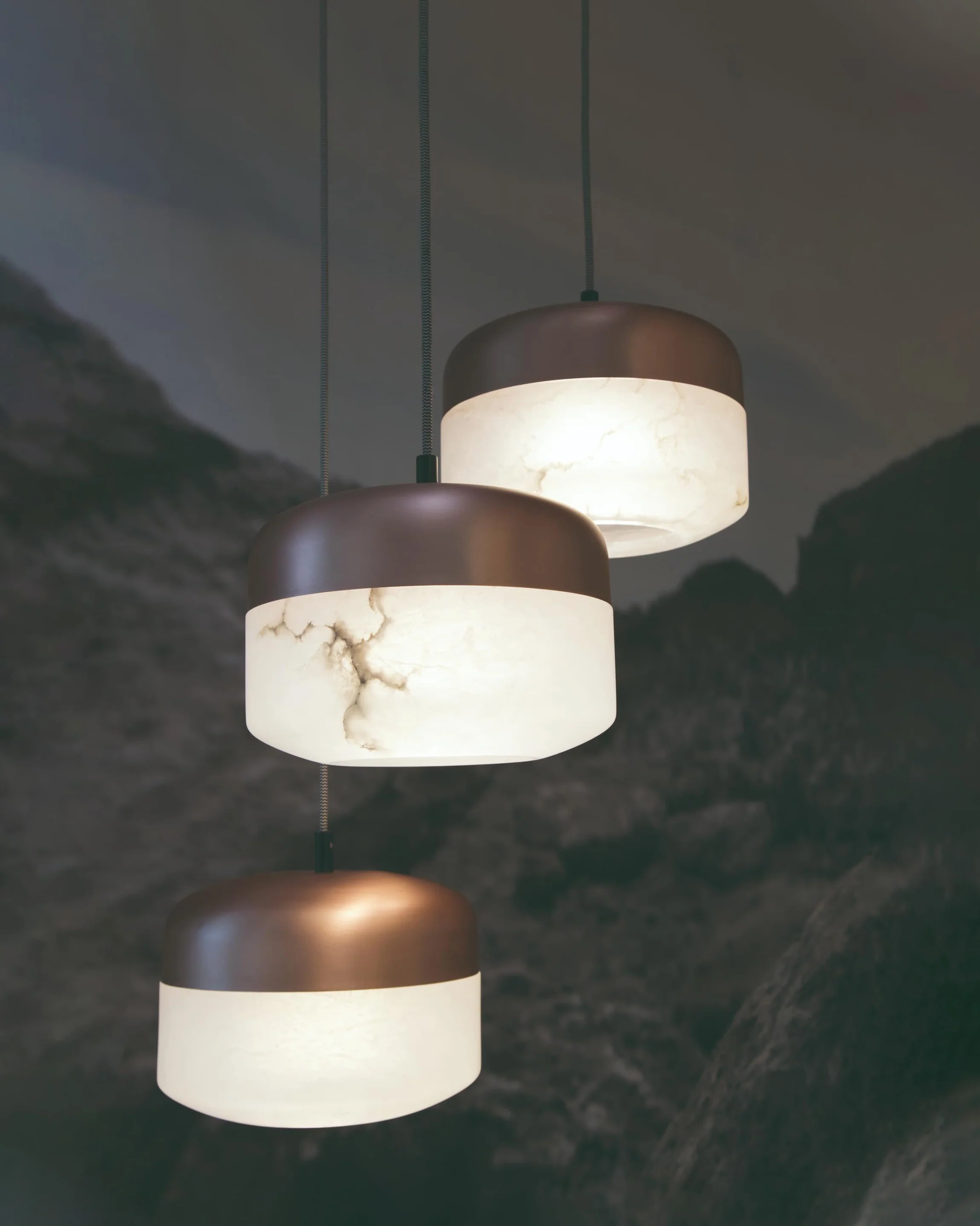 WOMO Alabaster Round Pendant Light-WM2959 - Image 3