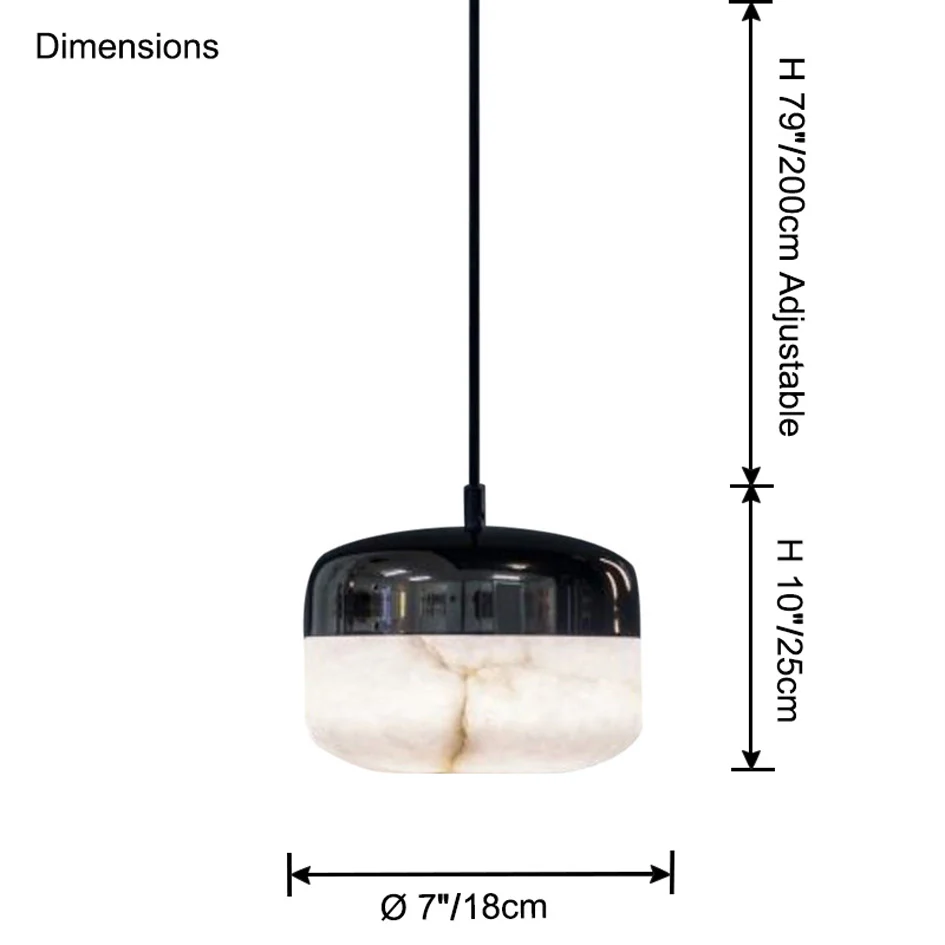 WOMO Alabaster Round Pendant Light-WM2959 - Image 8