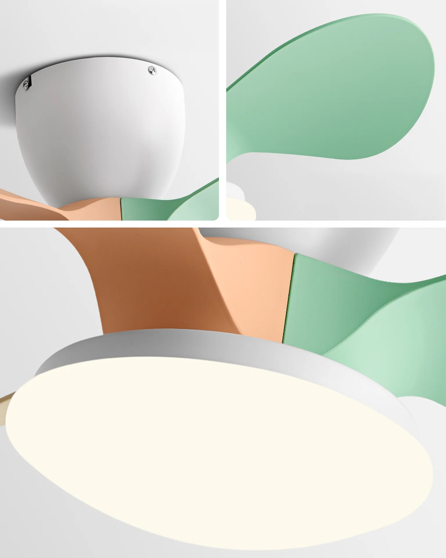 WOMO Small Low Profile Ceiling Fan Lamp - WM5240 - Image 16