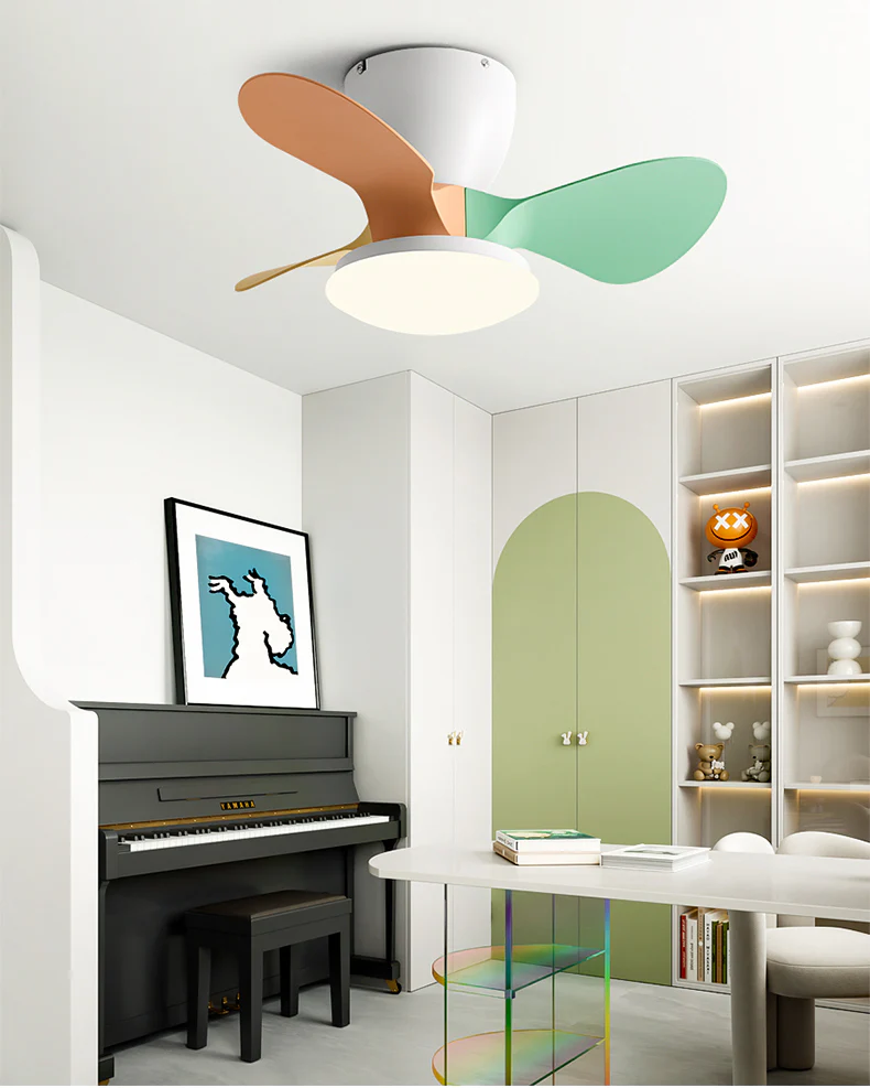 WOMO Small Low Profile Ceiling Fan Lamp - WM5240 - Image 2