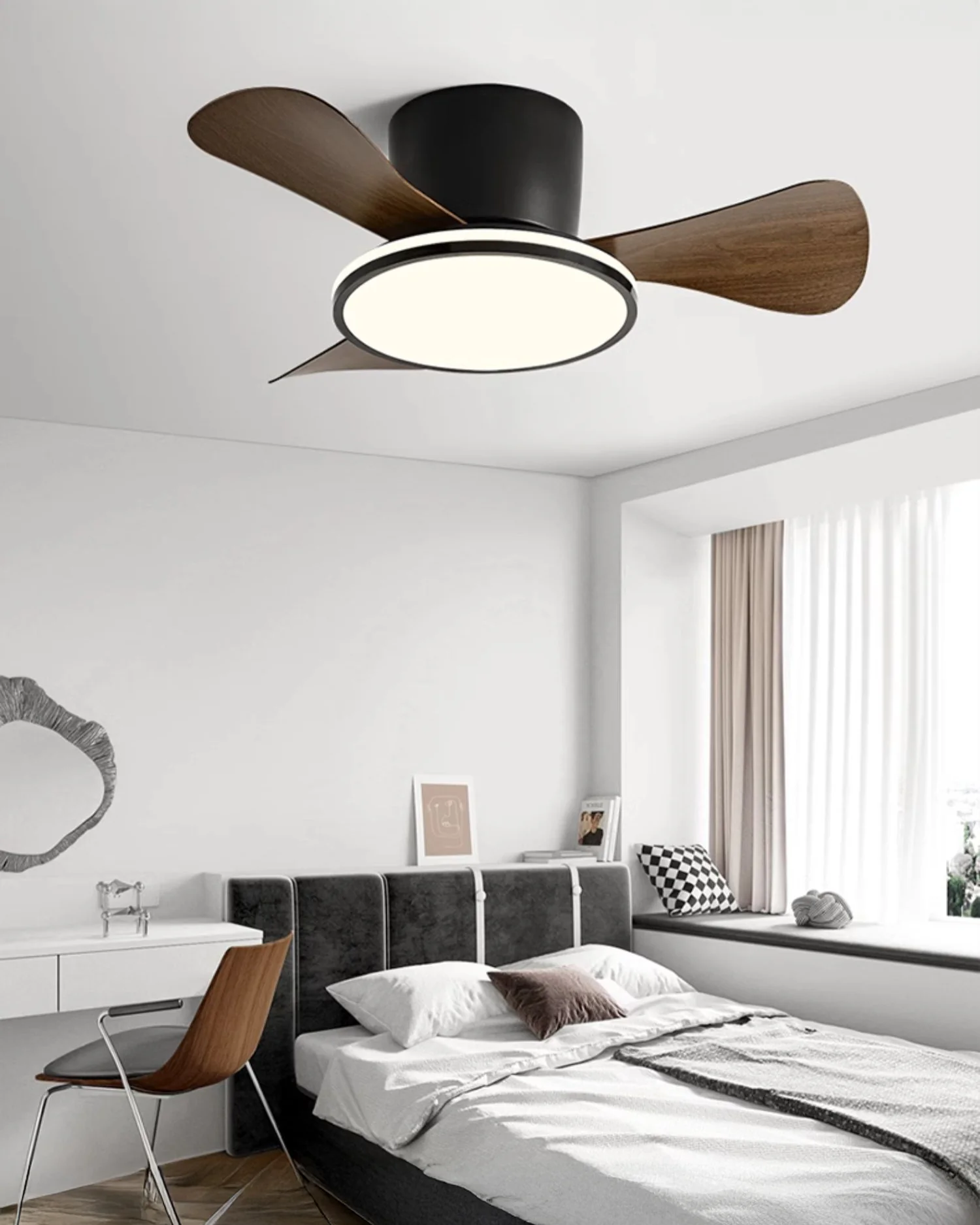WOMO Small Low Profile Ceiling Fan Lamp - WM5166 - Image 5
