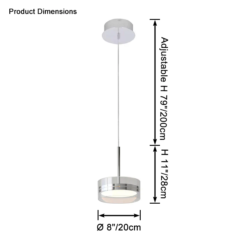 WOMO Small Round Glass Pendant Light-WM2451 - Image 17