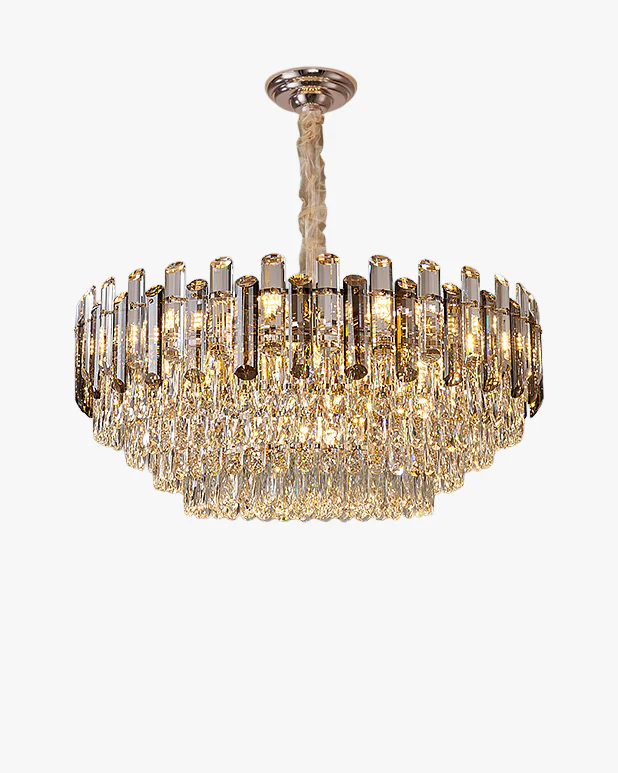 WOMO Smoked Crystal Tiered Chandelier-WM3024