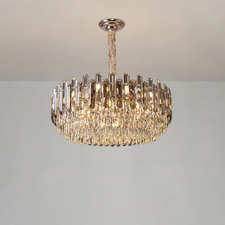 WOMO Smoked Crystal Tiered Chandelier-WM3024 - Image 10