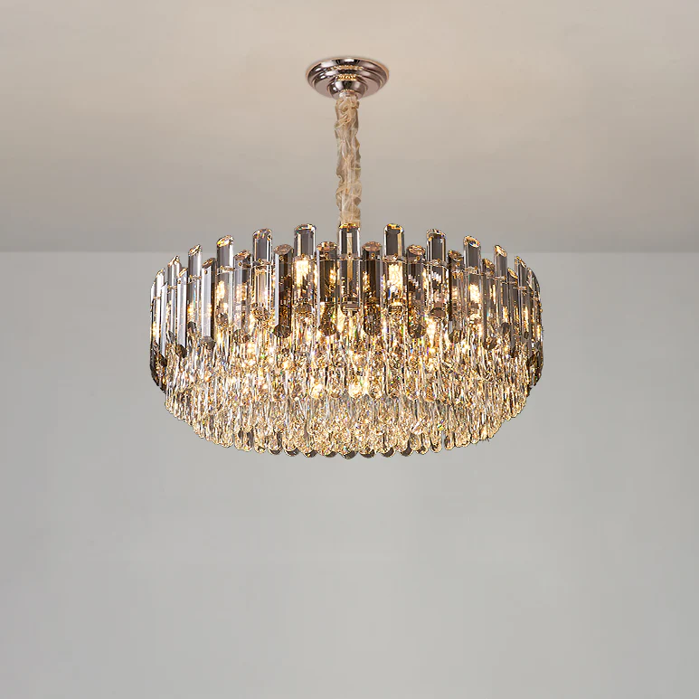 WOMO Smoked Crystal Tiered Chandelier-WM3024 - Image 11