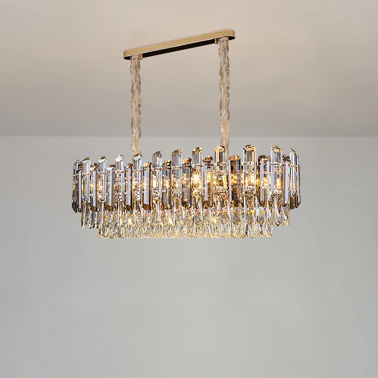 WOMO Smoked Crystal Tiered Chandelier-WM3024 - Image 12