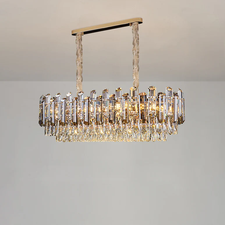 WOMO Smoked Crystal Tiered Chandelier-WM3024 - Image 14