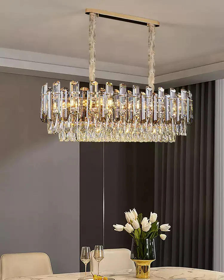 WOMO Smoked Crystal Tiered Chandelier-WM3024 - Image 6