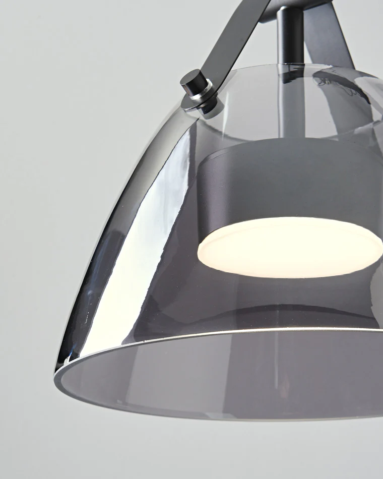WOMO 3 Light Smoked Glass Pendant Light-WM2238 - Image 10